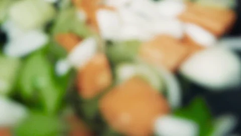 Mix the mixed vegetables in water. Celery, onions, carrots, parsley and garli Stock Footage 110705008