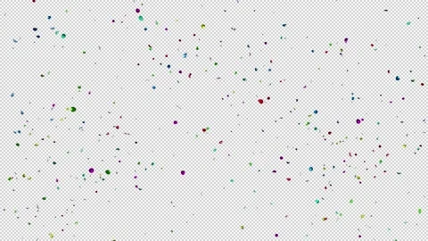 Mix Multi Color Confetti Blast Explosions with Alpha channel Stock Footage 237357367