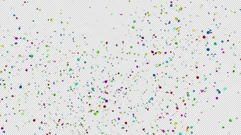 Mix Multi Color Confetti Blast Explosions with Alpha channel Stock Footage 237357376