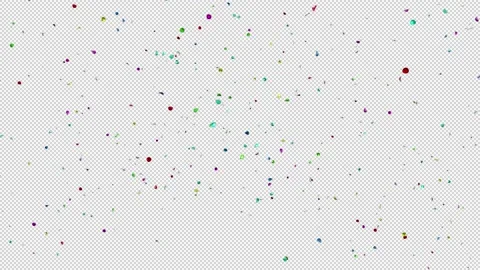 Mix Multi Color Confetti Blast Explosions with Alpha channel Stock Footage 237357411