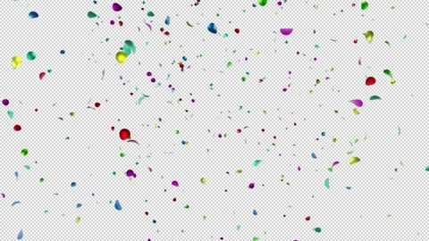 Mix Multi Color Confetti Blast Explosions with Alpha channel Stock Footage 237357416