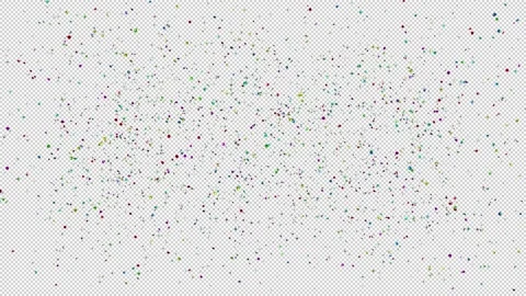 Mix Multi Color Confetti Blast Explosions with Alpha channel Stock Footage 237357431