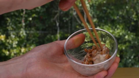 Mix natto with miso Stock Footage 251775661