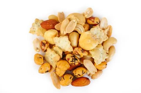 Mix nut and cracker Stock Photos