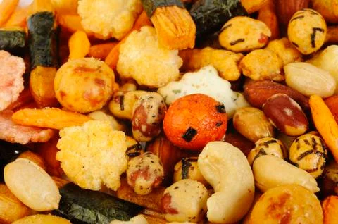 Mix nut and cracker Stock Photos