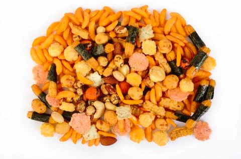 Mix nut and cracker Stock Photos
