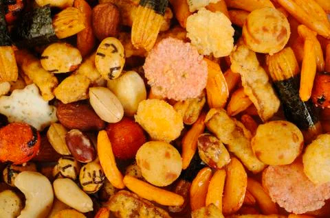 Mix nut and cracker Stock Photos