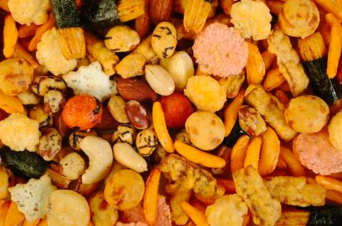 Mix nut and cracker Stock Photos