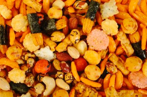 Mix nut and cracker 스톡 사진
