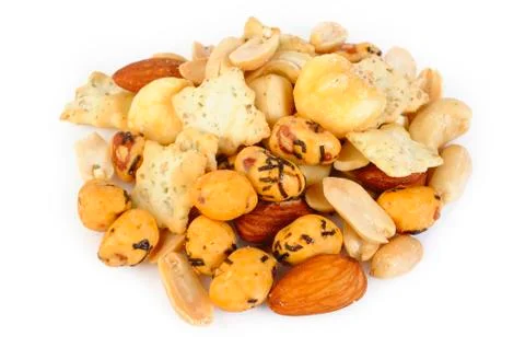 Mix nut and cracker Stock Photos