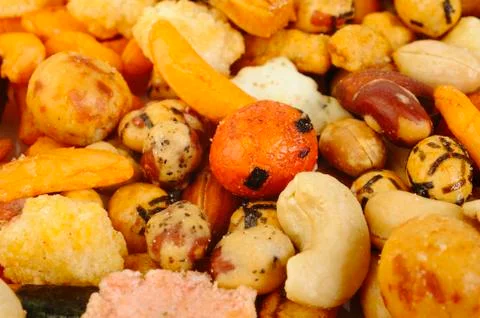 Mix nut and cracker Stock Photos