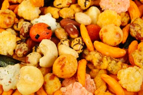 Mix nut and cracker Stock Photos