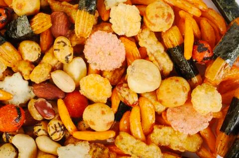 Mix nut and cracker Stock Photos