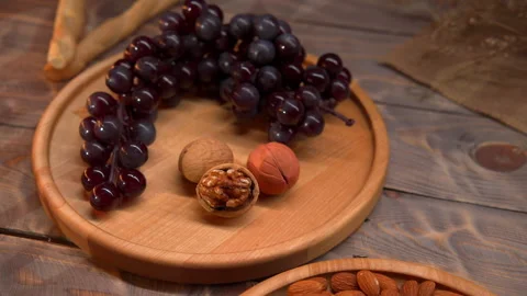 Mix of nuts in a bowl Stock Footage 258827236