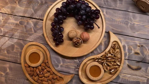 Mix of nuts in a bowl Stock Footage 258827284