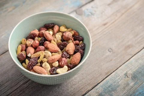 Mix nuts in bowl Stock Photos