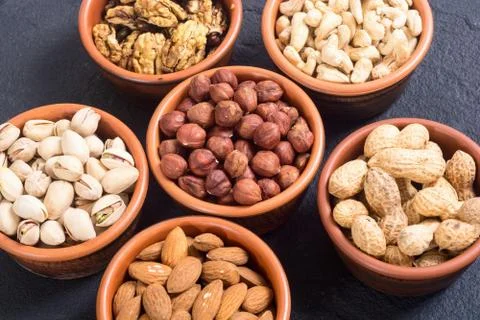 Mix of nuts Stock Photos