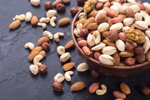 Mix of nuts Stock Photos