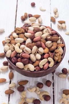 Mix of nuts Stock Photos