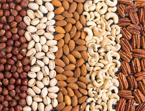 Mix of nuts Stock Photos