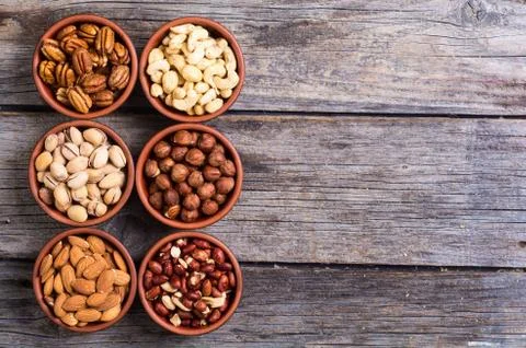 Mix of nuts Stock Photos