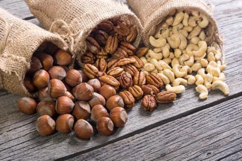 Mix of nuts Stock Photos