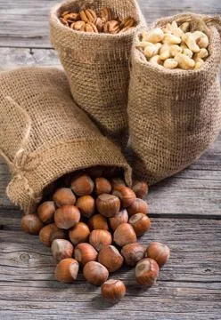 Mix of nuts Stock Photos