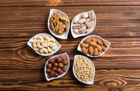 Mix of nuts Stock Photos