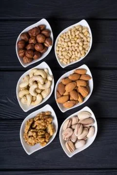 Mix of nuts Stock Photos