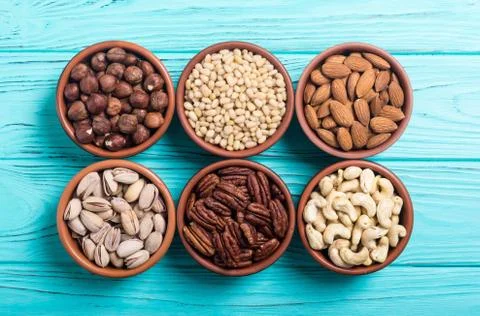 Mix of nuts Stock Photos