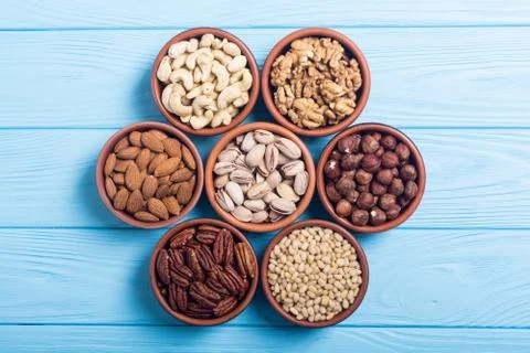 Mix of nuts Stock Photos