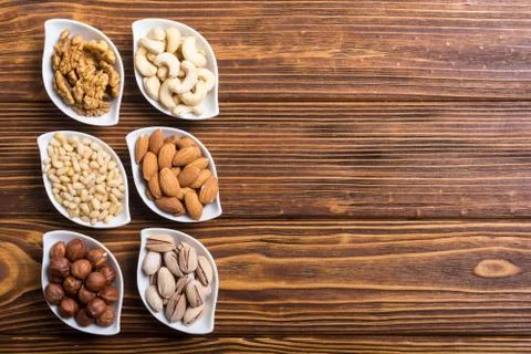 Mix of nuts Stock Photos