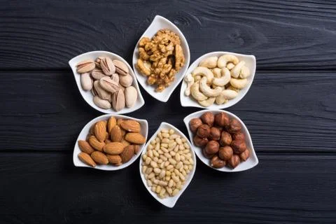 Mix of nuts Stock Photos