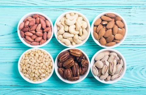Mix of nuts Stock Photos