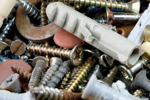 Mix of old different hardware Foto stock