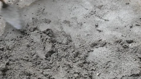 Mix or test mortar or cement mixture with trowel Video stock 292724881