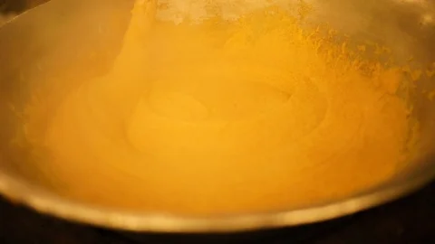 Mix the polenta Stock Footage 123697413