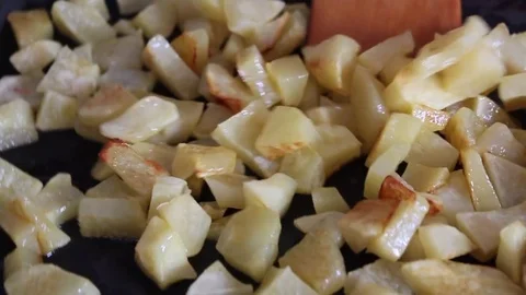 Mix potato spoon Stock Footage 77692140