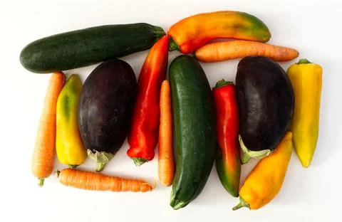 Mix of raw vegetables. Stock Photos