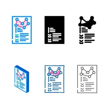 Mix requirement gathering analyst color icon vector Stock Illustration