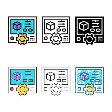 Mix setting ugc color icon vector Stock Illustration