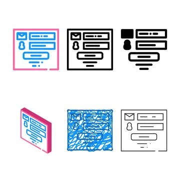 Mix sign up with e mail color icon vector 库存插图