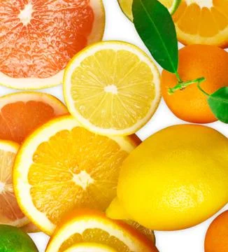 Mix of sitrus slice Stock Photos