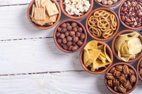 Mix of snacks Stock Photos