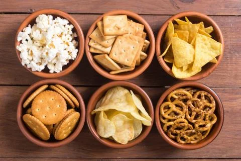 Mix of snacks Stock Photos