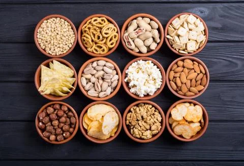 Mix of snacks Stock Photos