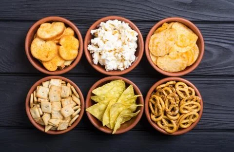 Mix of snacks Stock Photos