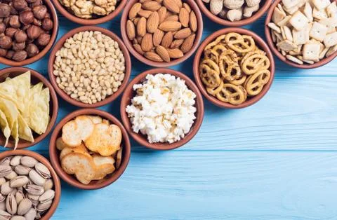 Mix of snacks Stock Photos