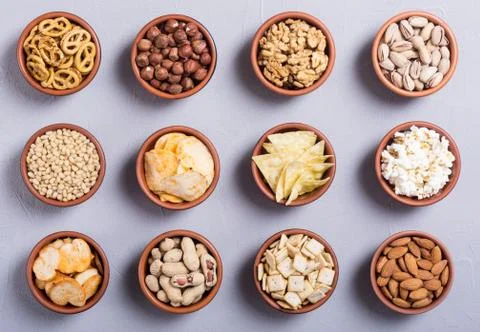 Mix of snacks Stock Photos