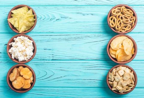 Mix of snacks Stock Photos